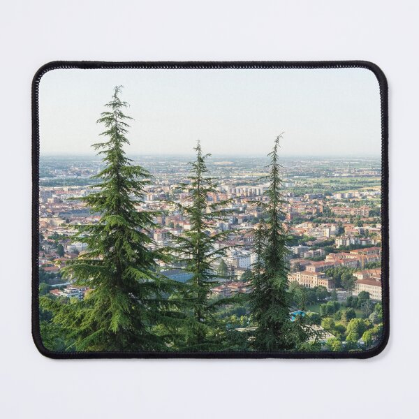 Item preview, Splendid Bergamo Vista - Lower City Citta Bassa and Po River Plain from Above the Treetops designed and sold by Georgia Mizuleva.
