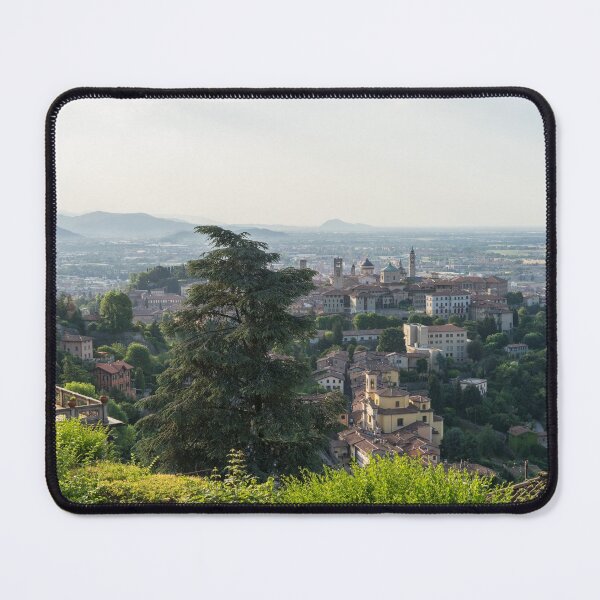 Item preview, Splendid Bergamo Vista - Upper City Lower City and River Po Plain from Above the Treetops designed and sold by Georgia Mizuleva.