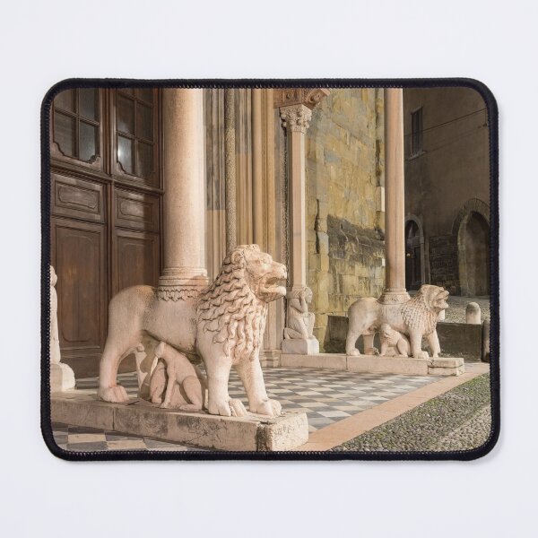Item preview, Beautiful Bergamo at Night - Leonine Entrance of Santa Maria Maggiore Basilica designed and sold by Georgia Mizuleva.