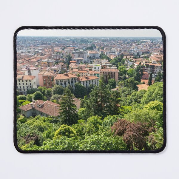 Item preview, Beautiful Bergamo Lombardy Italy - Citta Bassa Lower City and Po River Valley from the Venetian Walls designed and sold by Georgia Mizuleva.