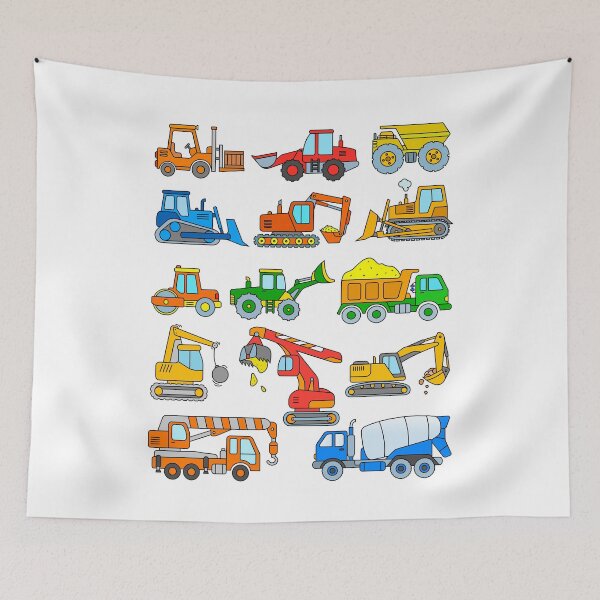 Item preview, Excavators and vehicles at the construction site designed and sold by samshirts.