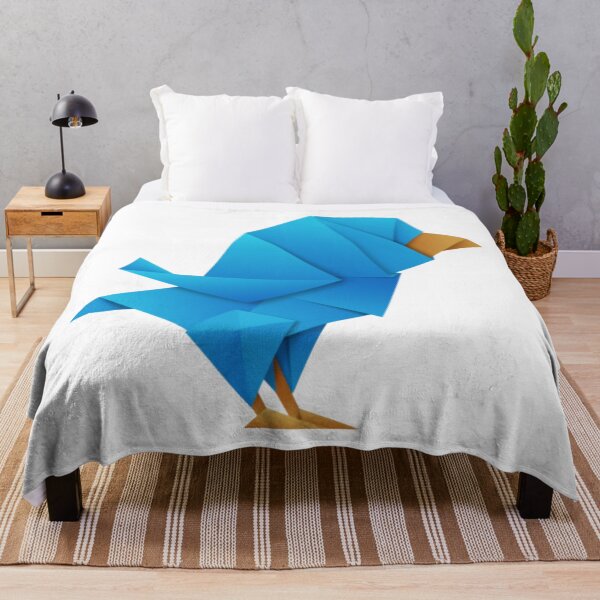 Aperçu de l'œuvre Origami oiseau bleu; 13 coques iPhone Pro Max créée et vendue par Micovic.