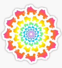 Regenbogen-Skate-Kreis Sticker