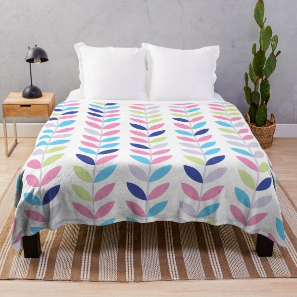Item preview, Colorful Seamless Geometric Scandinavian Leaf Pattern designed and sold by risingrocket.