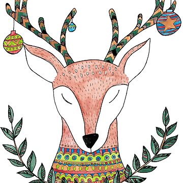 Artwork thumbnail, A Very Merry Reindeer by Laura Maxwell