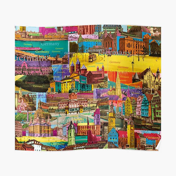 Germany is colorful and has many sights to offer, colorful gifts from Germany Poster