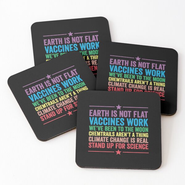 Item preview, earth is not flat, vaccines work, we've been to the moon, chemtrails aren't a thing, climate change is real, stand up for science designed and sold by T-DESIGNEDZ.