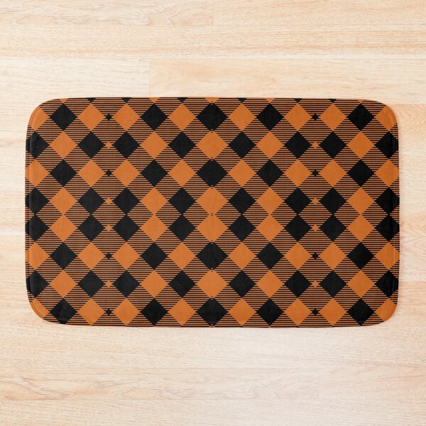 Item preview, Halloween Check Plaid Tartan Pattern In Yellow And Black Color designed and sold by risingrocket.