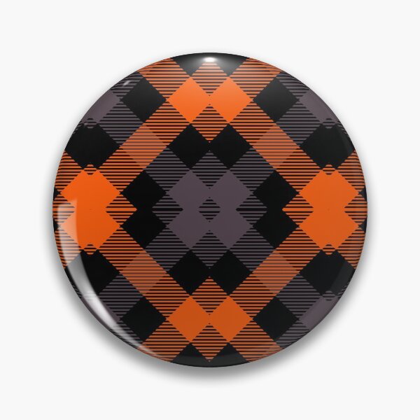 Item preview, Halloween Check Plaid Tartan Pattern In Orange Grey And Black Color designed and sold by risingrocket.