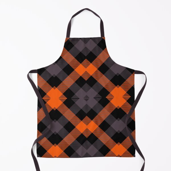 Item preview, Halloween Check Plaid Tartan Pattern In Orange Grey And Black Color designed and sold by risingrocket.