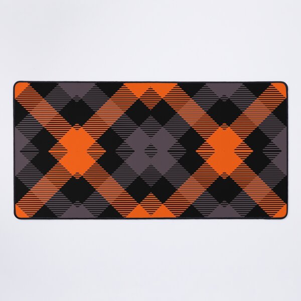 Item preview, Halloween Check Plaid Tartan Pattern In Orange Grey And Black Color designed and sold by risingrocket.
