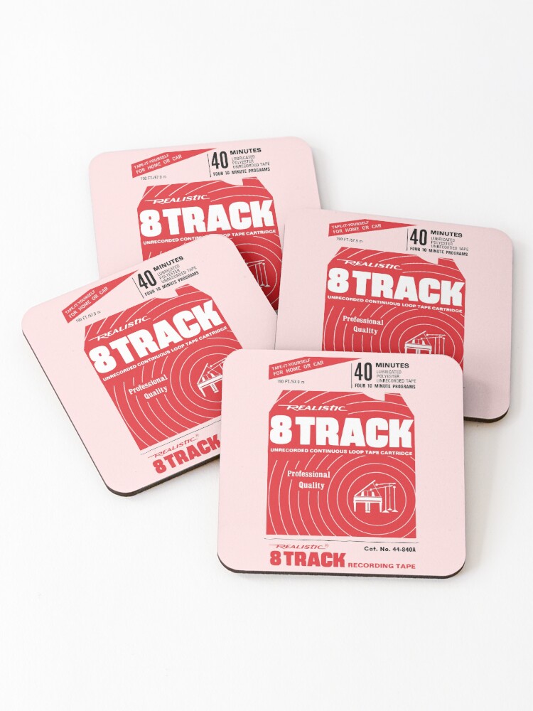 8-TRACK CARTRIDGE PACKAGING Coasters (Set of 4) for Sale by ThrowbackAds
