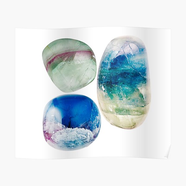 gemstone blue green Poster