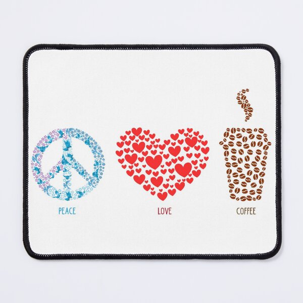Item preview, Peace Love Coffee Floral Design Mom Gift Coffee Lover Gift for Wife designed and sold by TH3--DESIGNER.