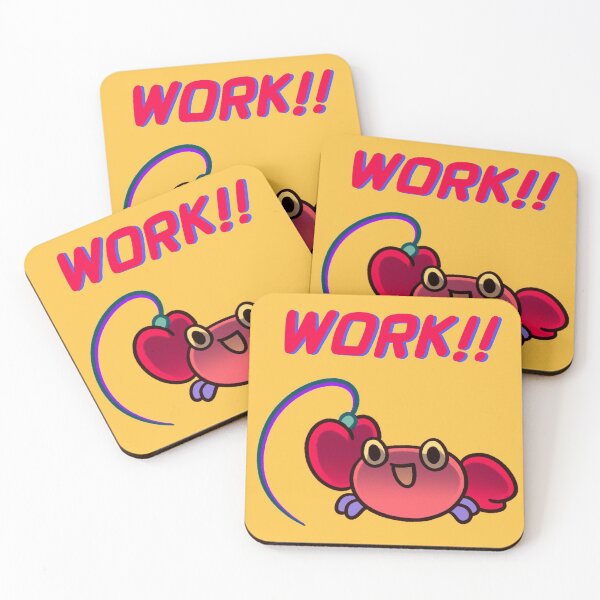 Item preview, Crabby crab - work hard designed and sold by pikaole.