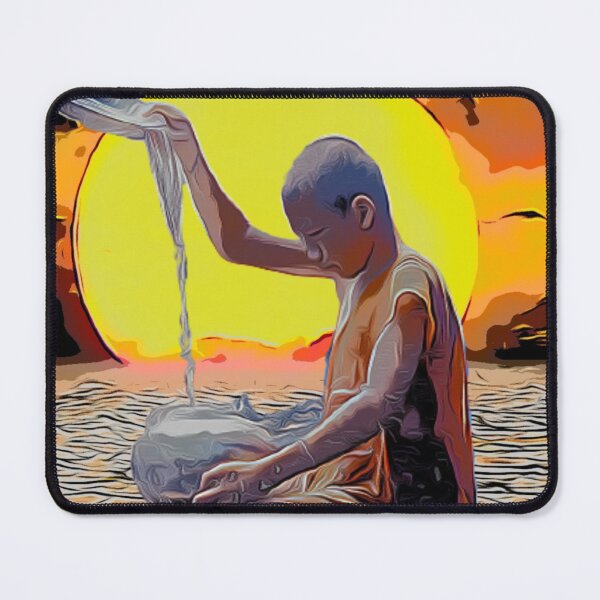 Item preview, Monk amongst desert sunset design  designed and sold by TrippyEarth.