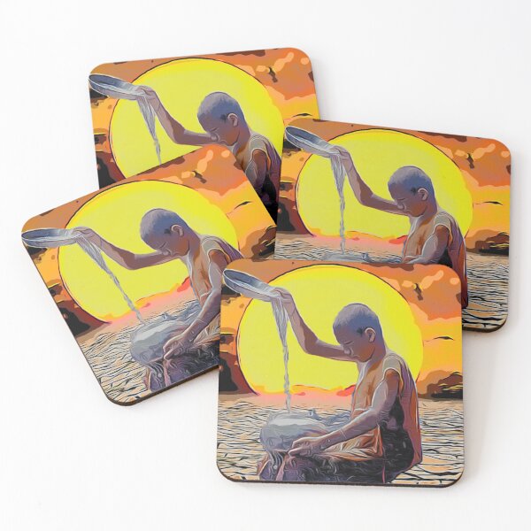 Item preview, Monk amongst desert sunset design  designed and sold by TrippyEarth.
