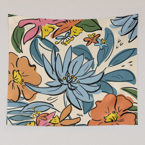 Item preview, Flower market print, Paris, Abstract flowers art, Posters aesthetic, Floral art, Retro print, Cottagecore designed and sold by KristinityArt.