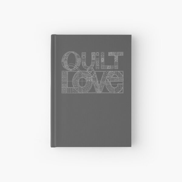 Quilt Love line drawing illustration Hardcover Journal