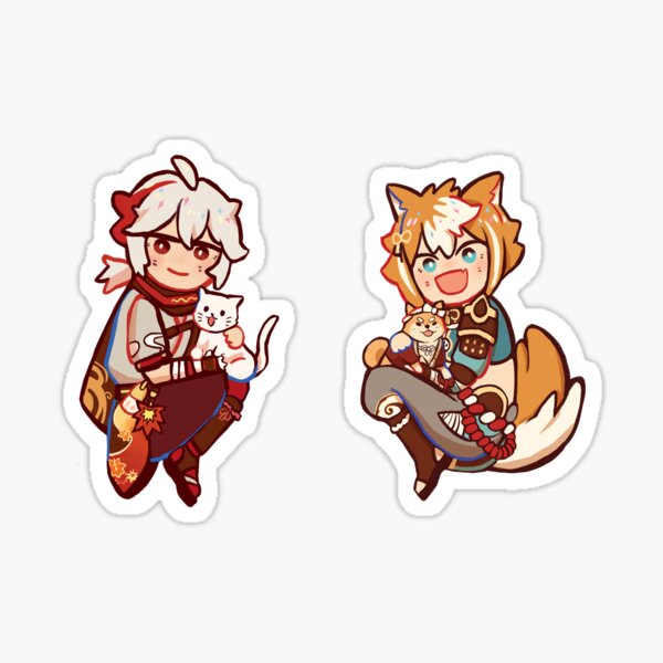 Item preview, kazuha and gorou  designed and sold by poopding.