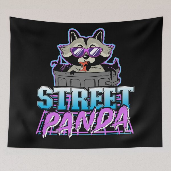 Item preview, Street Panda Synthwave Vintage Retrowave Raccoon designed and sold by Stronzi.