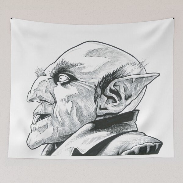 Item preview, Nosferatu Profile in Black and White designed and sold by larryweber.
