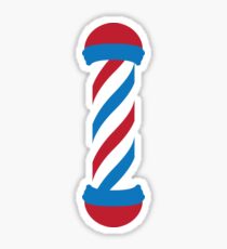 antique barber pole Sticker