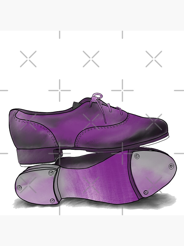 Purple Tap Dance Shoes Stacked up Art Board Print