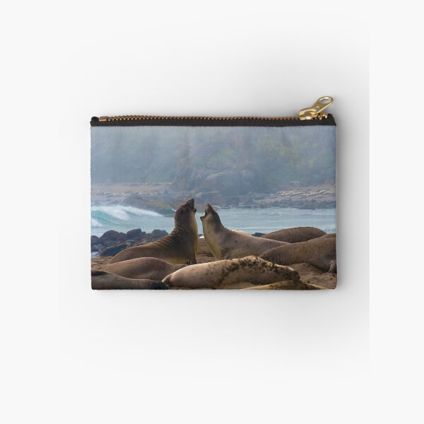 Item preview, Two young Northern Elephant Seals,  mirounga angustirostris, challenge each other. designed and sold by Eyal Nahmias.