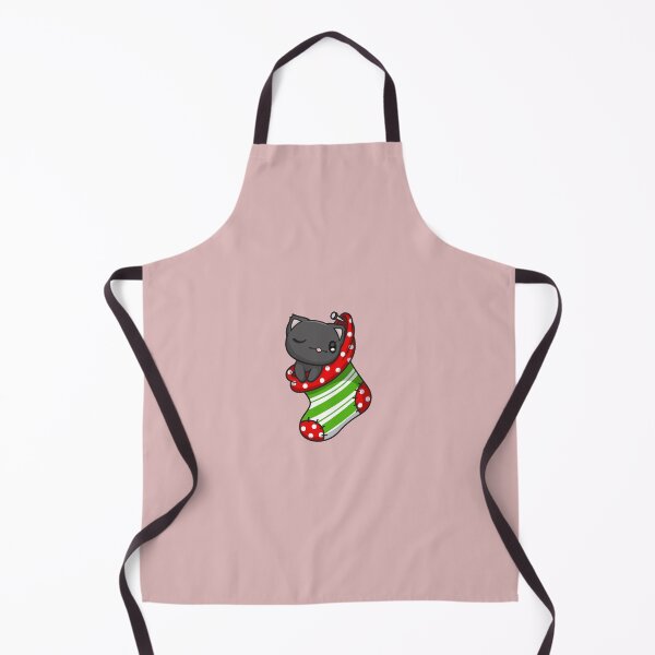 Item preview, Kawaii | Chibi |  Black Kitten In Merry Christmas Sock designed and sold by 18tokwa.