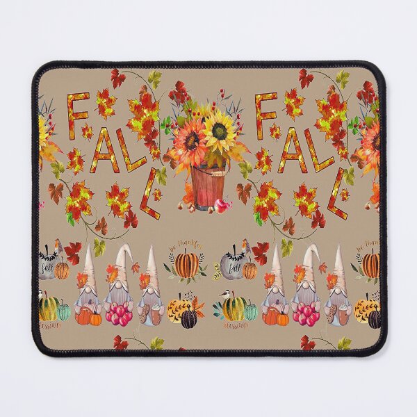 Item preview, Happy Fall Days, Pumpkins,Flowers and Gnomes, Graphic Psychedelic Abstract Art, Inspired by Nature-floral abstract art, Graphic Psychedelic Abstract Art, Inspired by Nature-floral abstract art designed and sold by Adri Barnard.