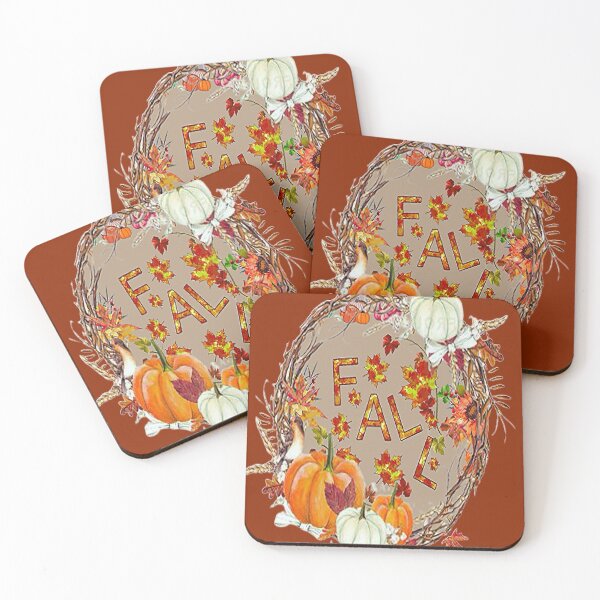 Item preview, Happy Fall Days, Pumpkins,Flowers and Gnomes, Graphic Psychedelic Abstract Art, Inspired by Nature-floral abstract art, Graphic Psychedelic Abstract Art, Inspired by Nature-floral abstract art designed and sold by Adri Barnard.