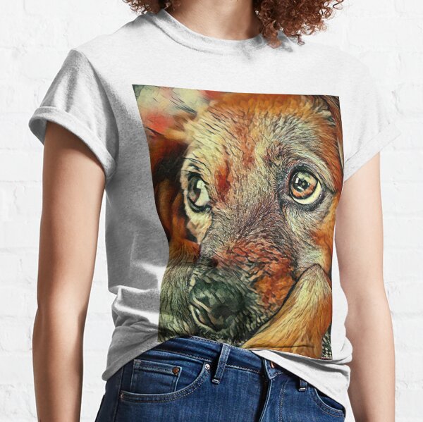 Cute Dog Digital Art Styles Classic T-Shirt