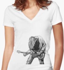 Negative Creep Women's Fitted V-Neck T-Shirt