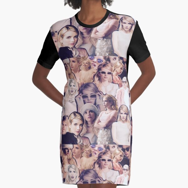 Chanel Oberlin - Emma Roberts Collage Graphic T-Shirt Dress