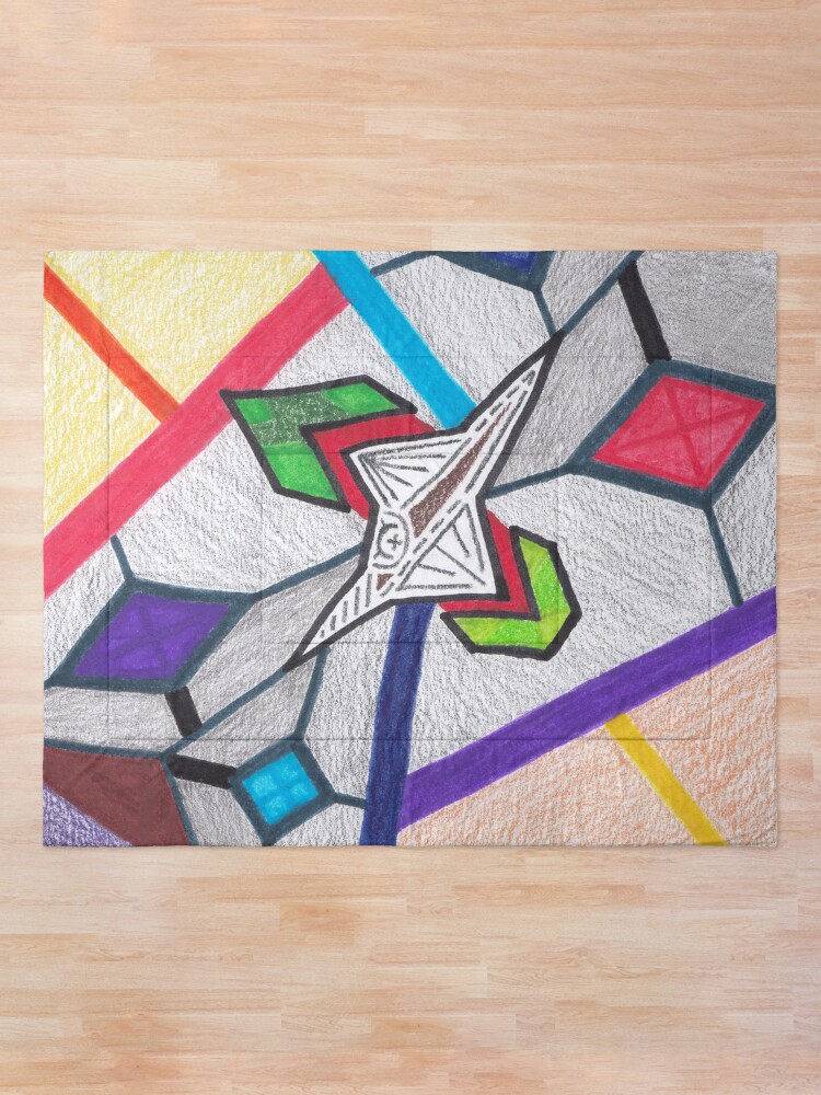 Alternate view of M.I. #8 |☽| Glass Stained Abstract Pane. Comforter