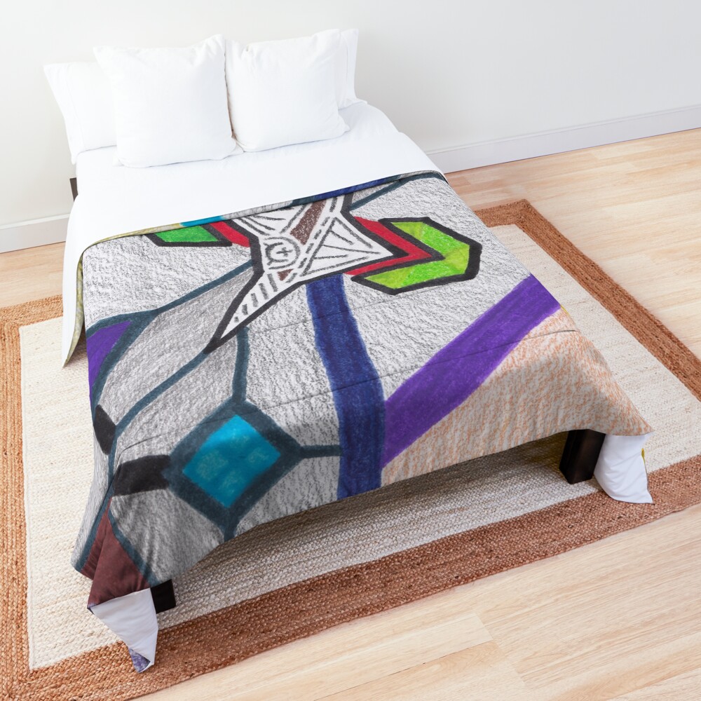 M.I. #8 |☽| Glass Stained Abstract Pane. Comforter