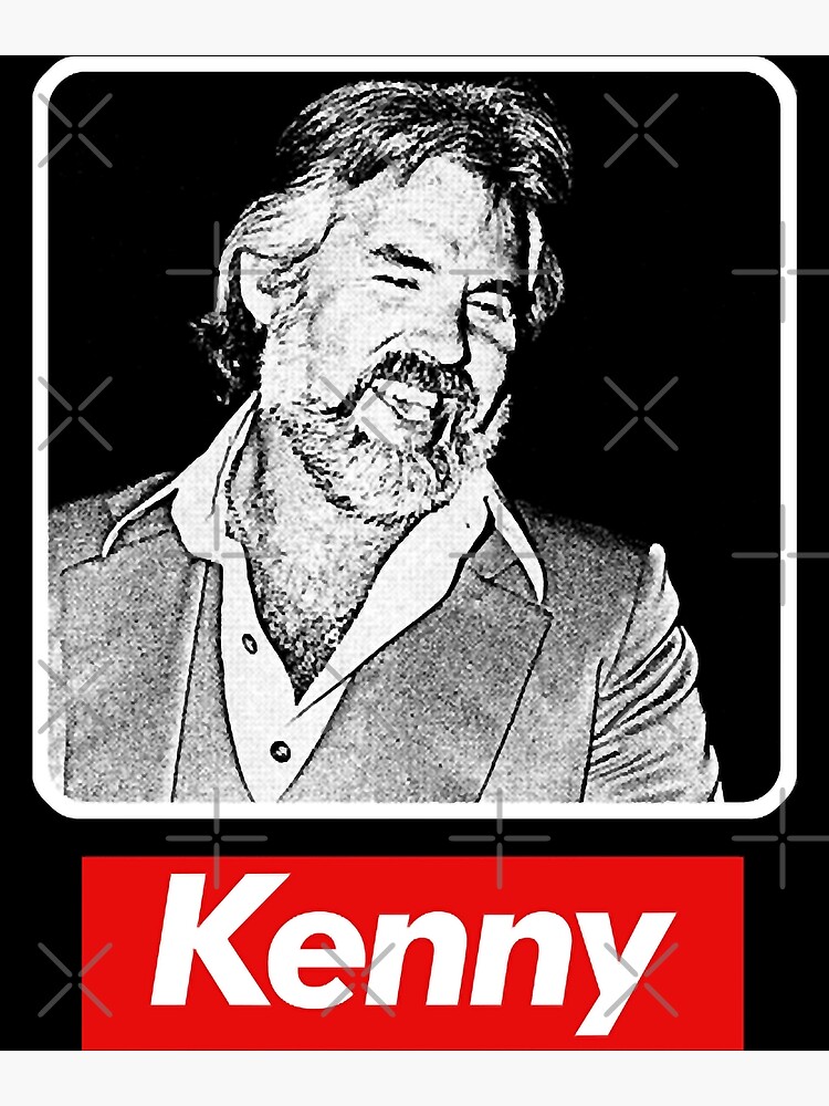 Vintage Retro Country Music Kenny Rogers American Singer Poster For