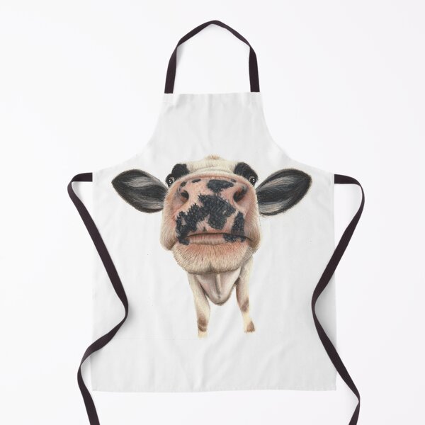 Item preview, Cute Black and White Cow Colored pencil Drawing designed and sold by rosemarydrawing.