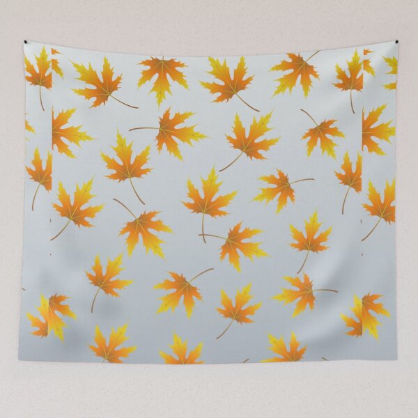 Item preview, PATTERN FALLING AUTUMN YELLOW MAPLE LEAF designed and sold by samArtline.