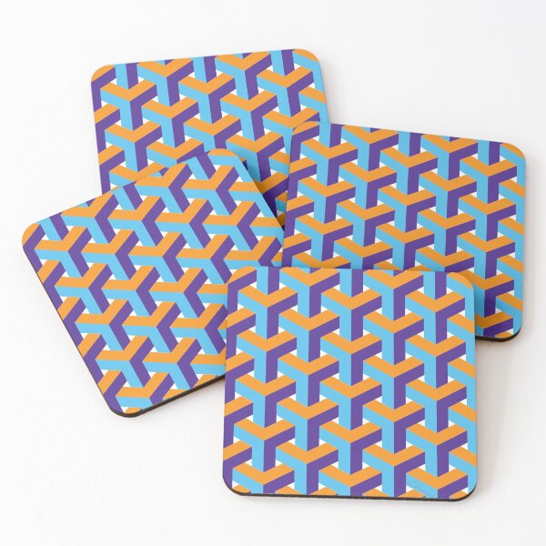 Item preview, Y Shaped Interlocking Pattern -  Orange Blue Purple (MC-Y-OBP) © designed and sold by DesignsByLawerg.