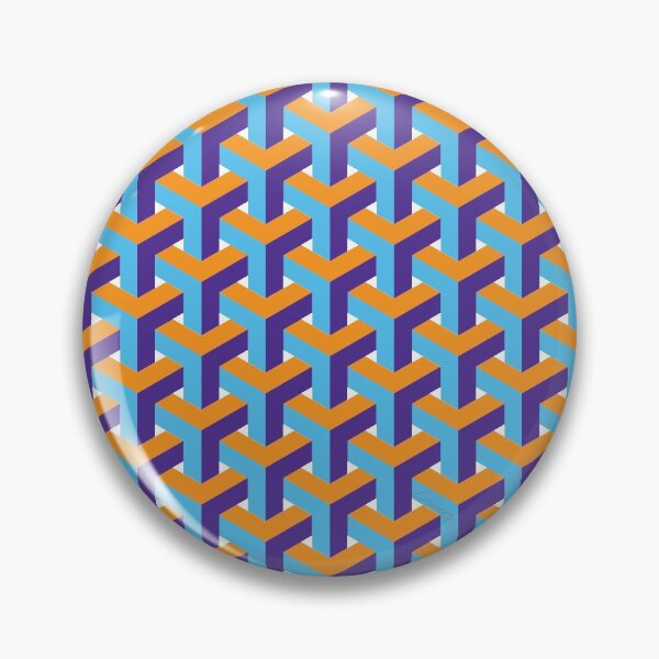 Item preview, Y Shaped Interlocking Pattern -  Orange Blue Purple (MC-Y-OBP) © designed and sold by DesignsByLawerg.