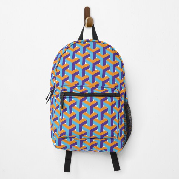 Item preview, Y Shaped Interlocking Pattern -  Orange Blue Purple (MC-Y-OBP) © designed and sold by DesignsByLawerg.