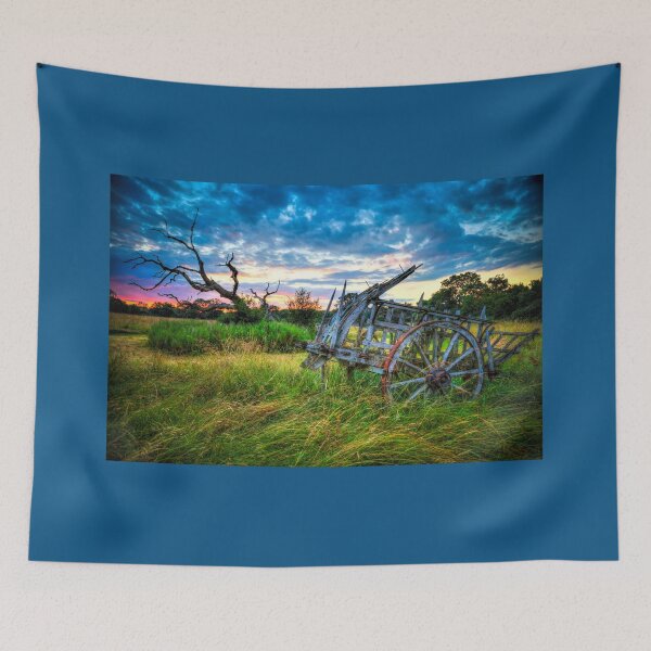 Item preview, Old Hay Cart Dramatic Sunset designed and sold by Paul Thompson Photography.
