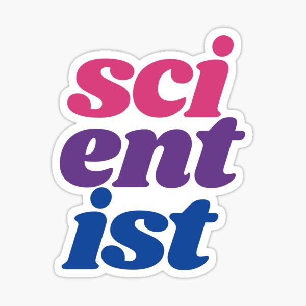 scientist (vertical) Sticker