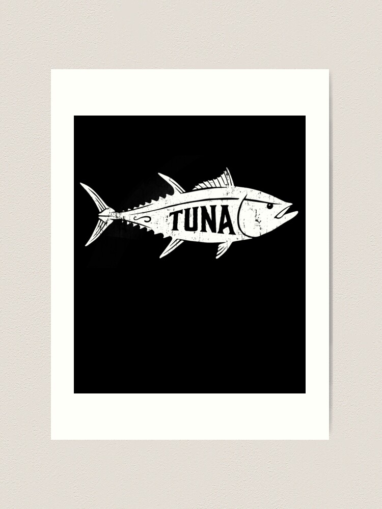 Tuna Fish fishing Fishermen Vintage Distressed | Art Print