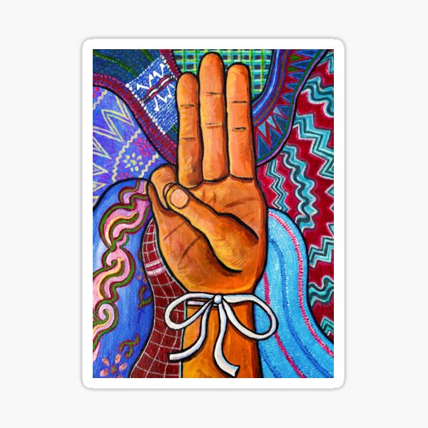 Peaceful Resistance Myanmar Sticker
