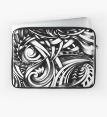 Escher wie Hand gezeichnetes künstlerisches Gray Depth Zen Doodle Laptoptasche