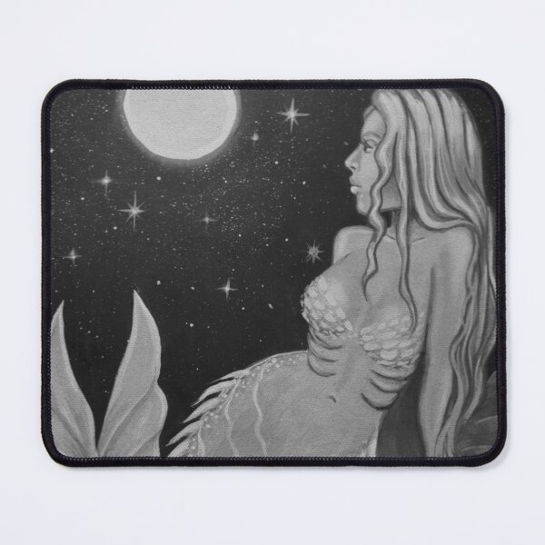 Item preview, Black and White Moon mermaid designed and sold by Melisaura Art.