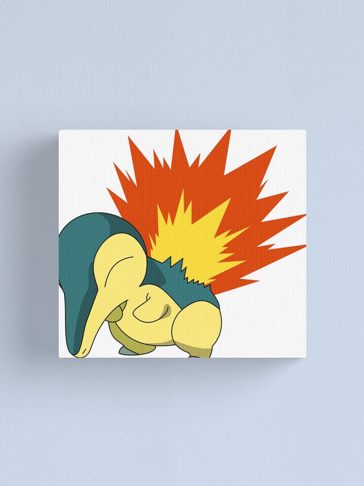 Cyndaquil Second Gen Fire Starter Pokemon Canvas Print